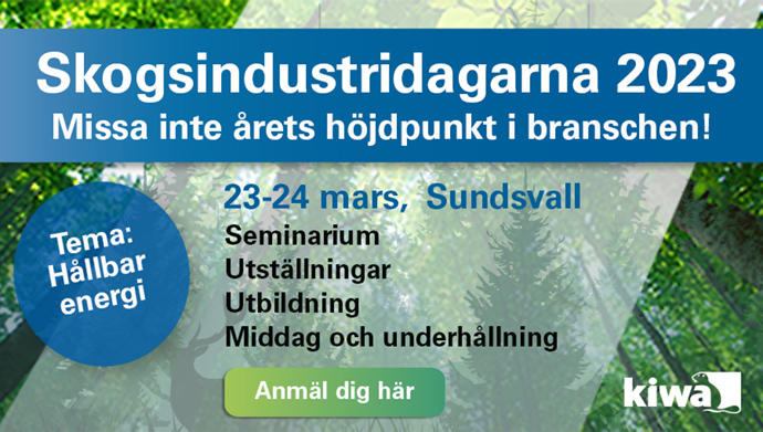 Annons: Skogsindustridagarna 23-24 mars i Sundsvall. 