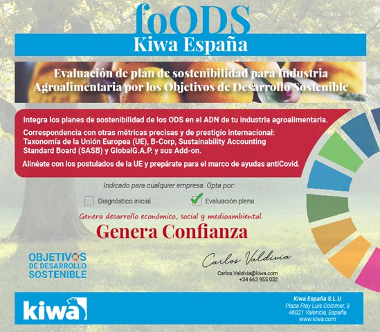 Evaluación de plan de sostenibilidad para industria agroalimentaria por los ODS