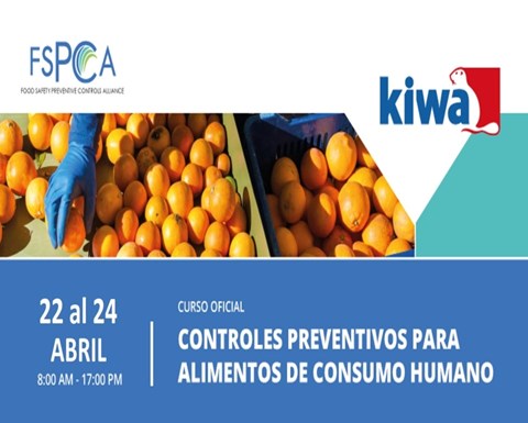 Curso Oficial Controles Preventivos para Alimentos de Consumo Humano (FSPCA)