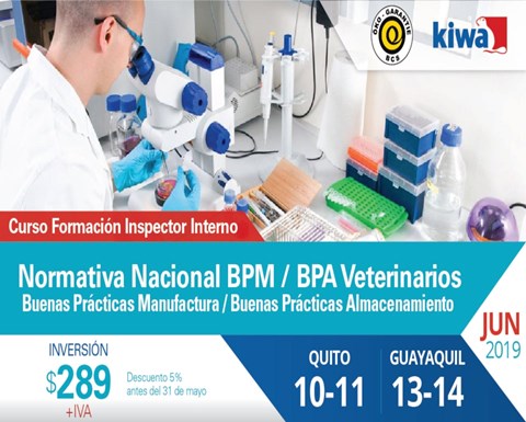 Curso Formación Inspector Interno – Normativa Nacional BPM / BPA Veterinarios