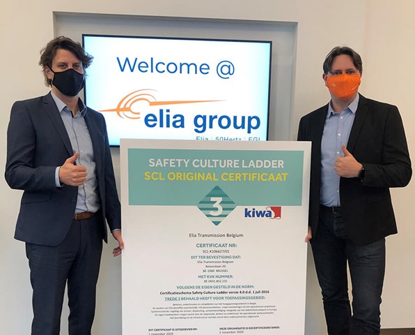 Elia maakt werk van veiligheid met certificering Safety Culture Ladder