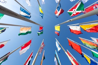Flags from several countries to reflect a truly international RF approval service
