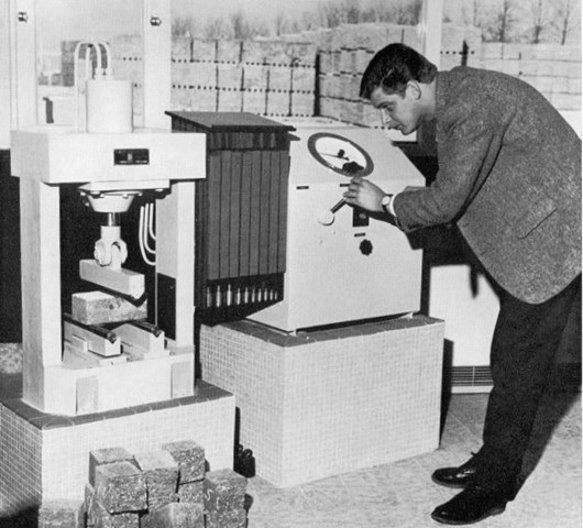 Man performing inspection in 1962