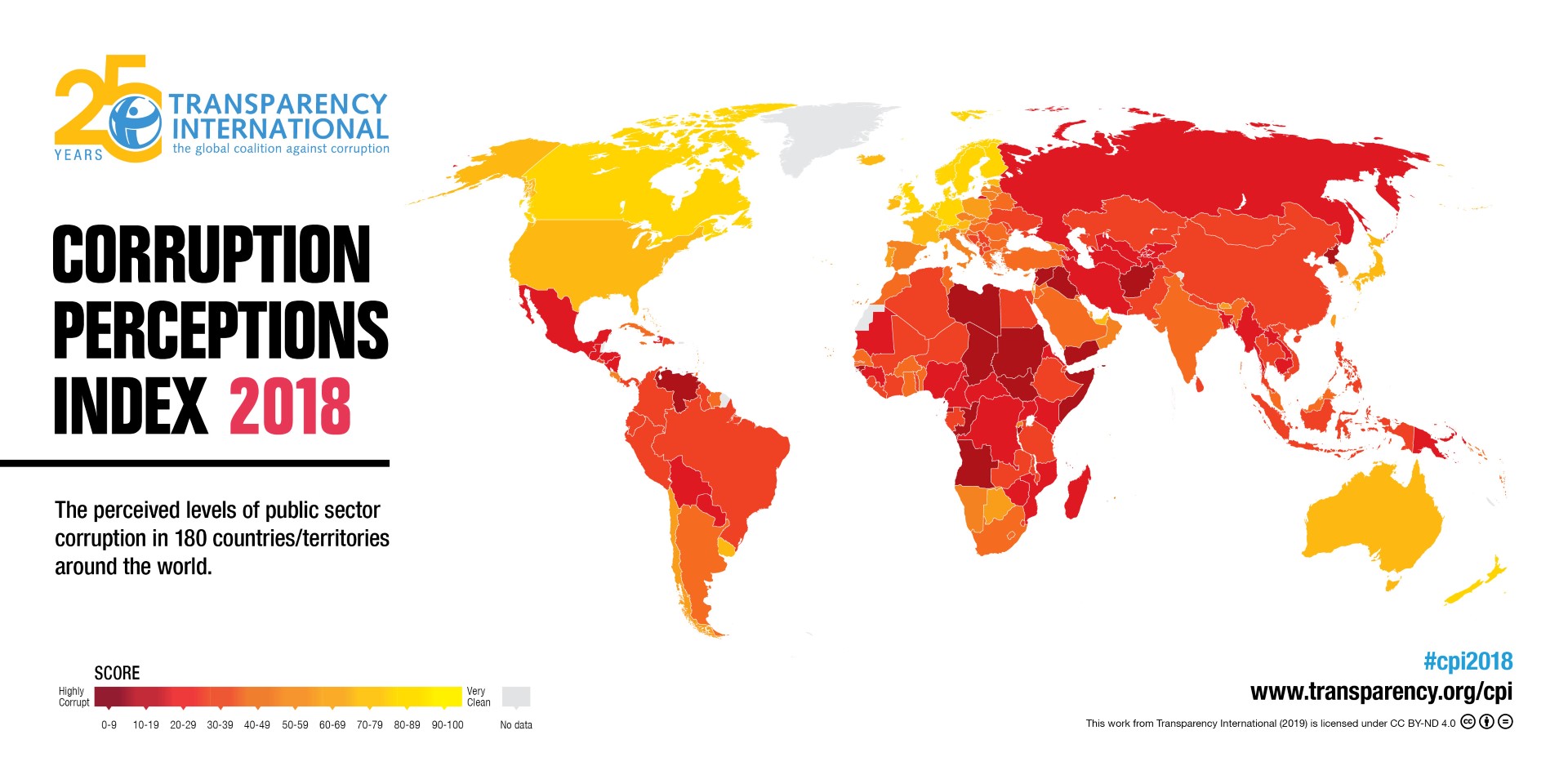 Il valore italiano dell’indice di percezione della corruzione