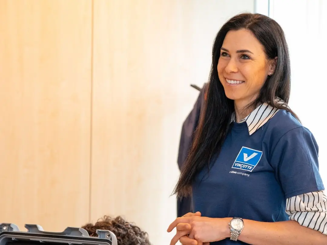 Trainer tijdens opleiding