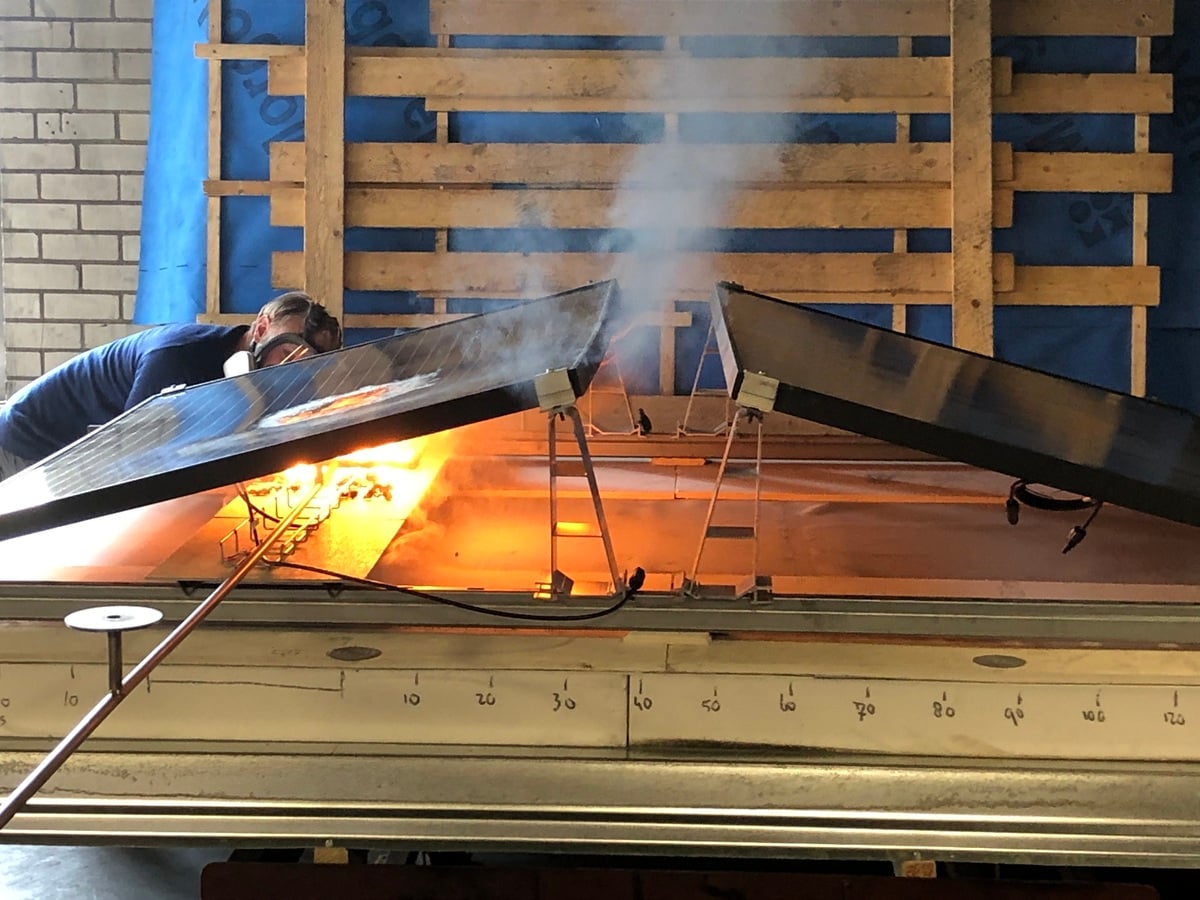 Brandproeven door Kiwa BDA Testing