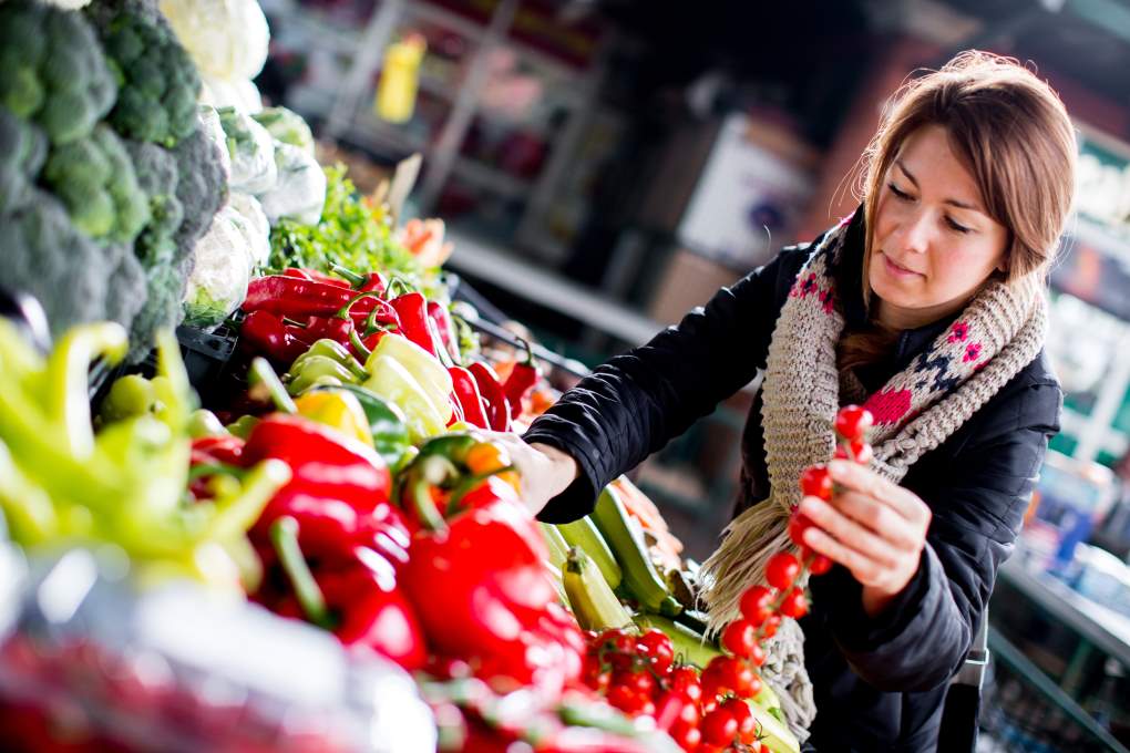 Food products in supermarket