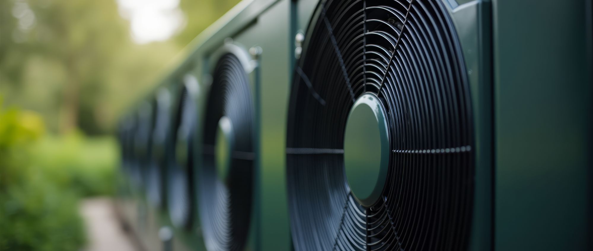 A row of Kiwa tested and certified heat pumps 