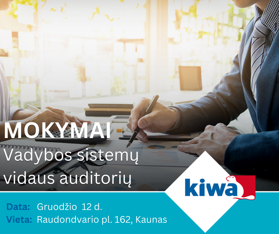 Informacinis pranešimas apie vadybos sistemų mokymus