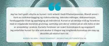 Referanse v160 støy vibrasjoner kurs