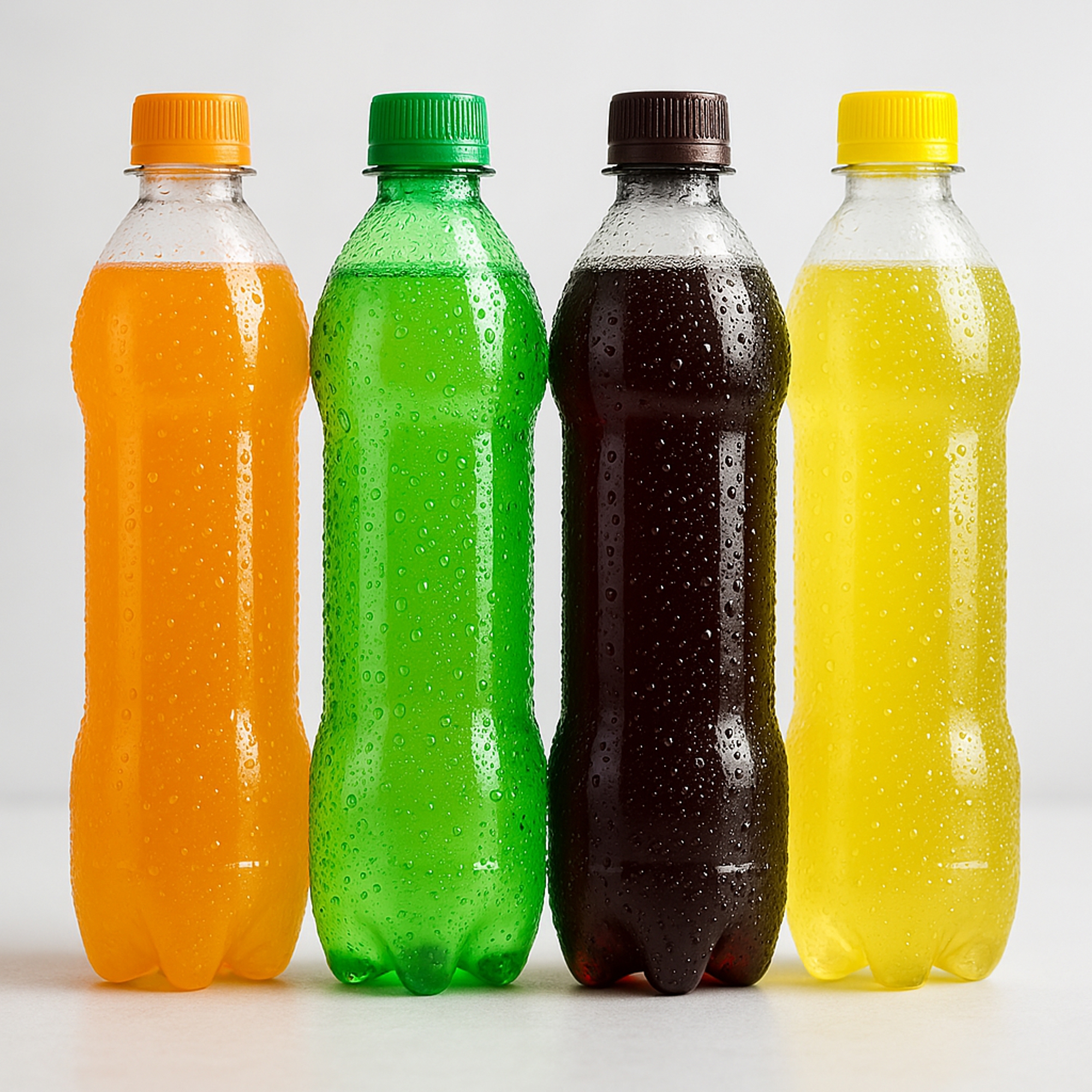 butelki plastikowe z napojem gazowanym  