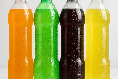 butelki plastikowe z napojem gazowanym