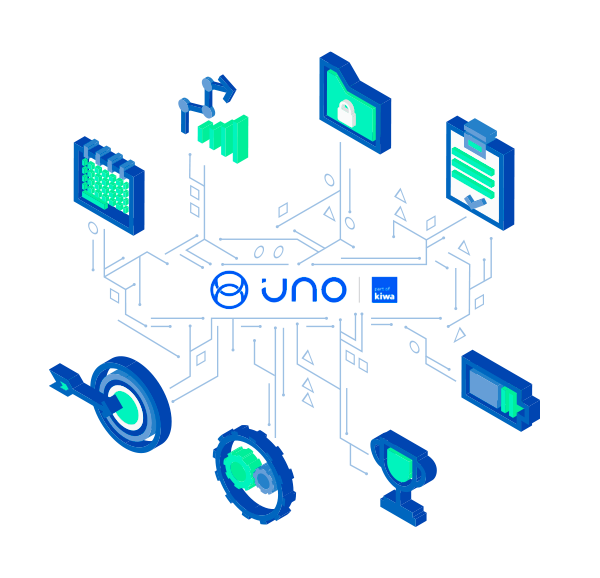 Plataforma UNO apresentada em múltiplos dispositivos: portátil, tablet e smartphone